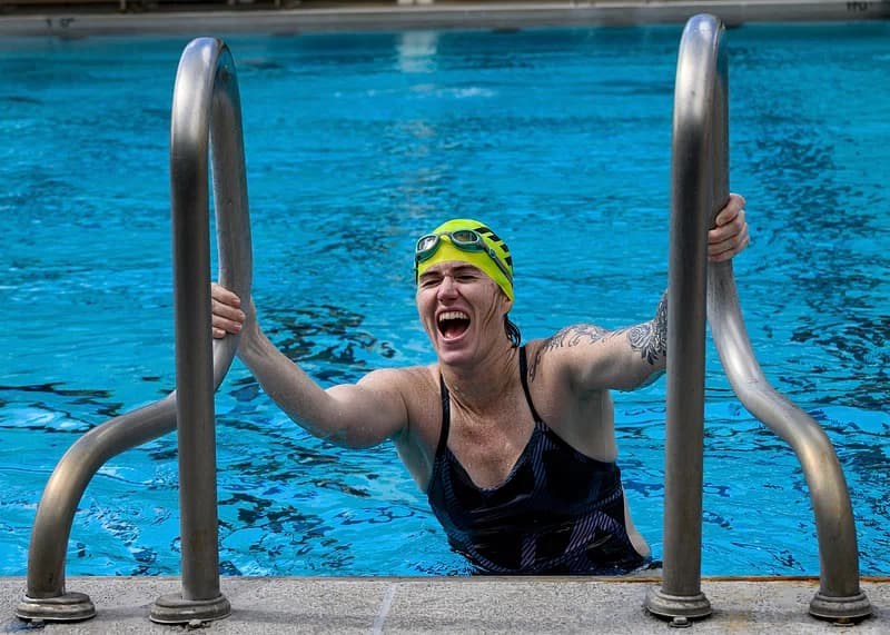 Swimming shoulder injury.