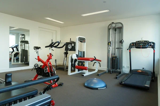 The rehabilitation gym at the Saunders Physiotherapy clinic, Level 3, 12 Gilles Street, Adelaide
