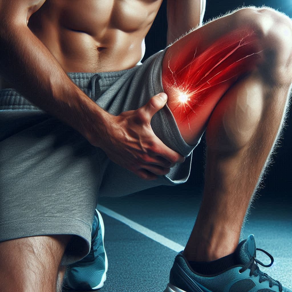 Physiotherapist treating corky thigh injury in Adelaide