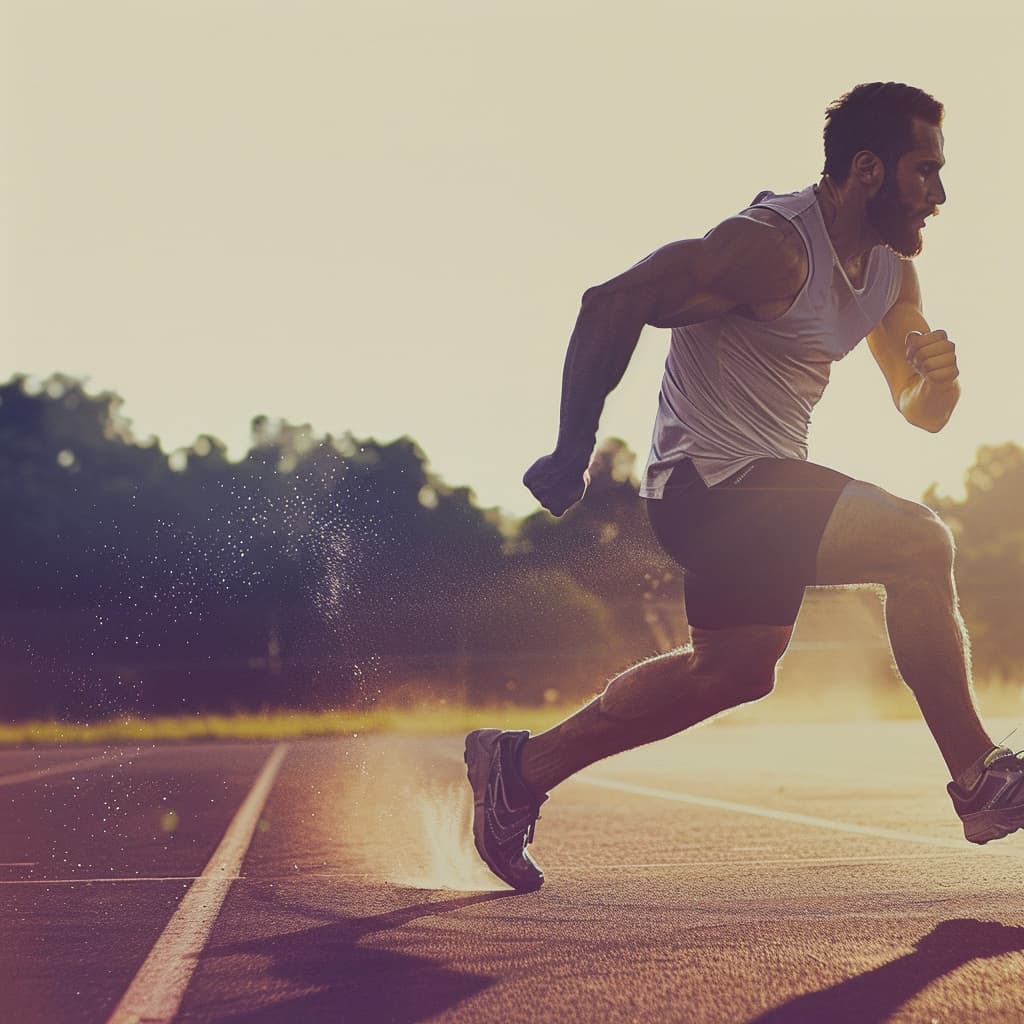 Man sprinting for sport